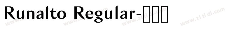 Runalto Regular字体转换